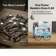 Load image into Gallery viewer, Auto Focus One Power Readers Read Small Print and Computer Screens - no Changing Glasses - Flex Focus optics