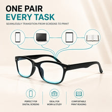 Load image into Gallery viewer, One Power Auto Focus Reading Glasses for Men &amp; Women – Pack of 3 | Read Small Print, Mobile &amp; Computer Screens Without Changing Glasses | Flex Focus Optics
