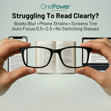 Load image into Gallery viewer, Auto Focus One Power Readers Read Small Print and Computer Screens - no Changing Glasses - Flex Focus optics
