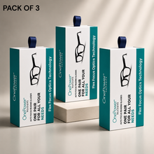 Load image into Gallery viewer, One Power Auto Focus Reading Glasses for Men &amp; Women – Pack of 3 | Read Small Print, Mobile &amp; Computer Screens Without Changing Glasses | Flex Focus Optics (Copy)
